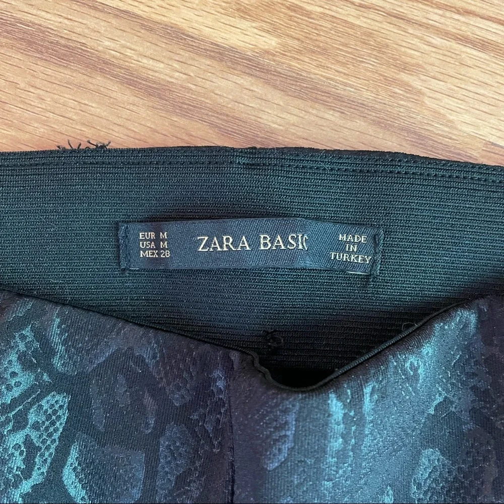 Zara black snake skin leggings - Picture 3 of 5